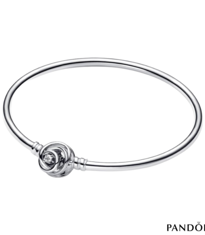 Náramek PANDORA Moments Encircled Clasp Bangle 593229C01