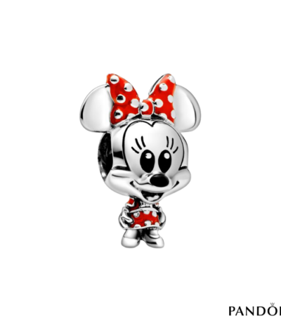 Pandora Přívěsek Disney myška Minnie s puntíkovanými šaty a mašlí 798880C02