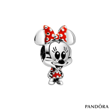 Pandora Přívěsek Disney myška Minnie s puntíkovanými šaty a mašlí 798880C02